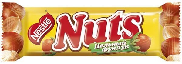 Шоколадный батончик NUTS коробка
